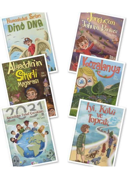 4.sınıf 5.sınıf Okuma Hikaye Öykü Kitabı Seti (Sin Eren 6 Kitap)
