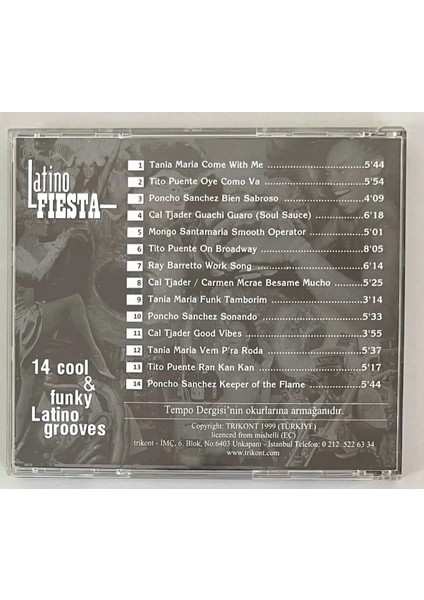Latino Fiesta 14 Cool Funky Latino Grooves CD (Orjinal Dönem Baskı) fiyatları