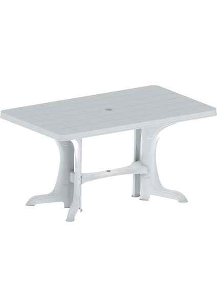 SY-2580 Beyaz Plastik Dikdörtgen Kapalı Masa 80 x 140 cm