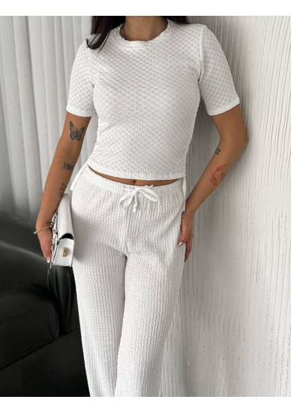 Kabartma Desenli T-Shirt Pantolon Takım fiyatları