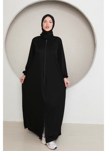Tek Parça Başörtülü Düz Renk Kadın Namaz Elbisesi modelleri