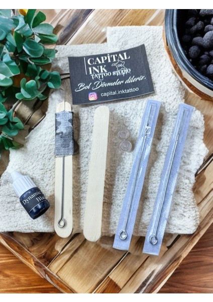 Handpoke Mini Tattoo Kalıcı Dövme Yapım Kiti