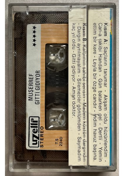 Müşerref Tezcan Gitti Gidiyor Uzelli 1108 Kaset (Orjinal Dönem Kağıt Baskı)