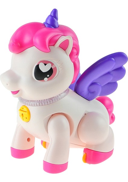 Oyuncak Unicorn Işıklı Sesli Boynuzlu At Pilli Hareketli 20 cm