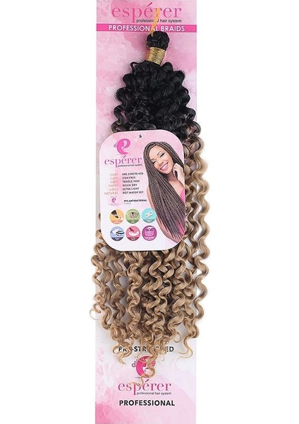 Afro Dalgası Saç / Siyah Karamel Ombreli