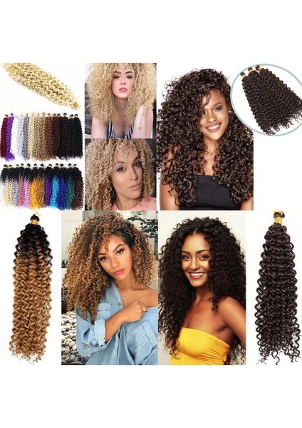 Afro Dalgası Saç / Siyah Karamel Ombreli