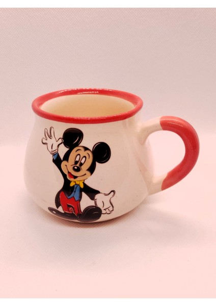 Mickey Mouse Baskılı Seramik El Yapımı Mug Kupa