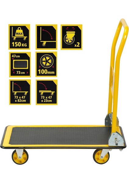PC527 150KG Profesyonel Paket Taşıma Arabası