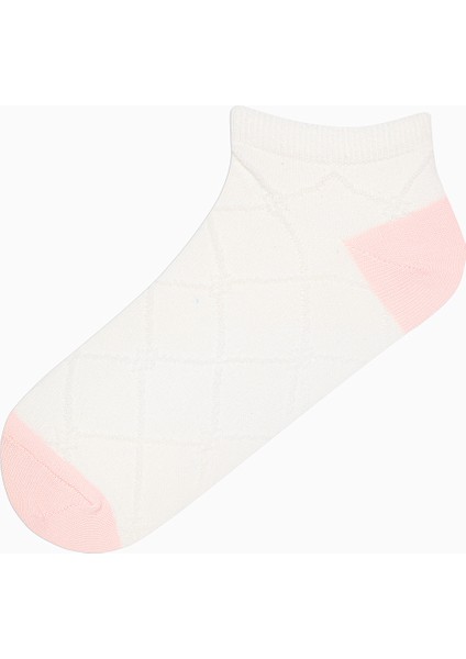 Diamond Flowers Pembe Beyaz 3lü Patik Çorap modelleri