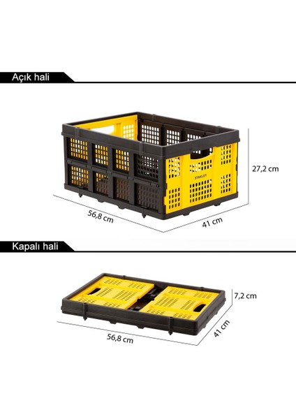 FT505 25KG Katlanır Çok Amaçlı Taşıma Sepeti