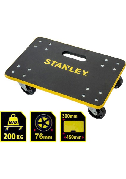 MS572 200KG 45X30CM Dört Tekerli Yük ve Paket Taşıma Arabası