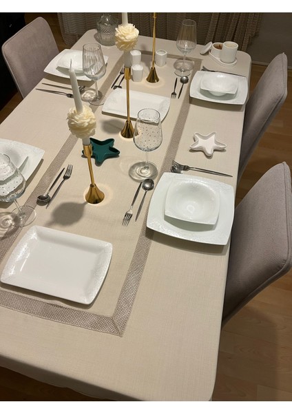 Fransız Dantel ve Piko Sarma Detaylı Dertsiz Çeyiz Salon Masa Örtüsü fırsatları