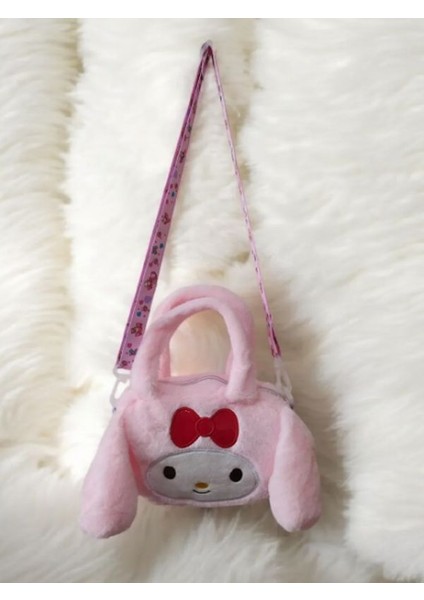 Sanrio Karakterleri Peluş El ve Omuz Çantası Ayarlanabilir Kuromi modelleri