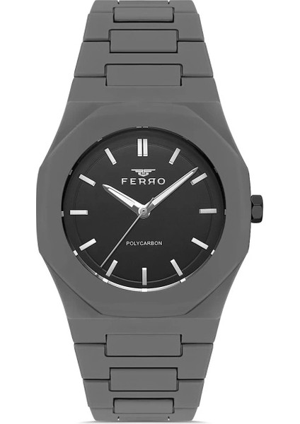 Gri Silikon Kordon Erkek Kol Saati F11400D-45G