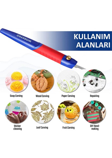 WP219005 14 Parça Profesyonel Hobi Maket Bıçağı Seti