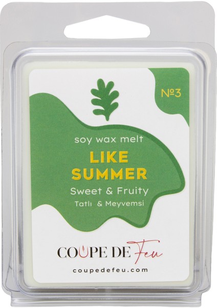 No.3 Like Summer Koku Barı - Koku Tableti - Wax Melt 72 gr fiyatları