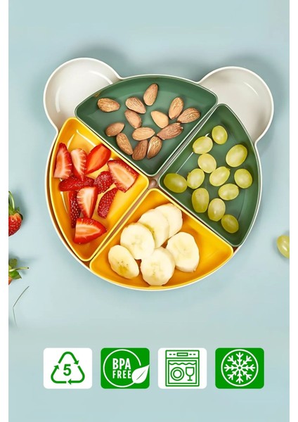 Yogi Mama Tabağı 4 Bölmeli ve Kaşıklı Mama Tabağı Seti fiyatları