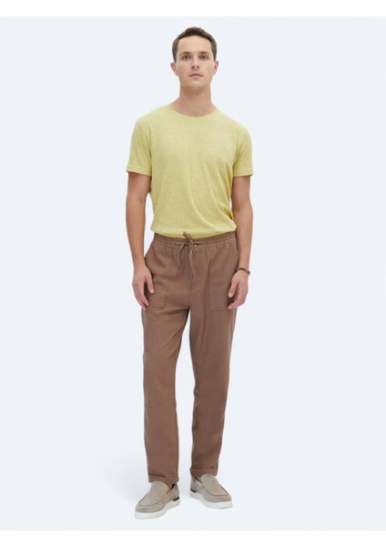Açık Vizon Dokuma Jogging Fit Casual Pantolon