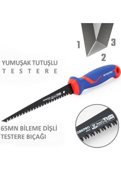 WP215017 150MM Hızlı Kesim Profesyonel Bı-Metal Alçıpan Testeresi