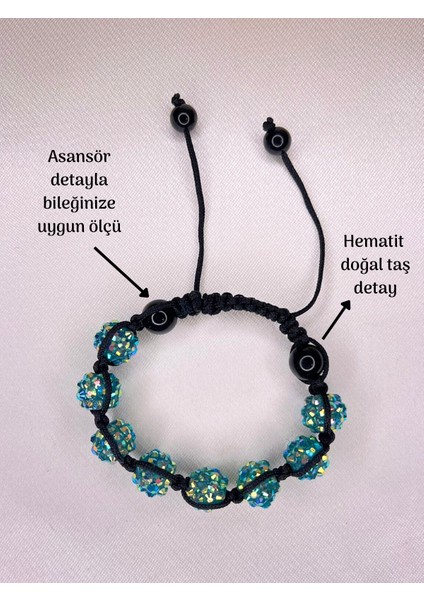 Kristal Taş Bileklik Kalın Lastik Misina Ipi Uzun Süreli Kullanım Parlak ve Canlı Renkler