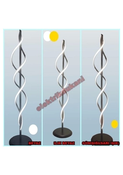 Ikili Sarmal LED Lambader Siyah Kasa Üç Renk 6500K/4000K/3000K (Beyaz /ılık Beyaz/sarı (Günışığı)) fiyatları