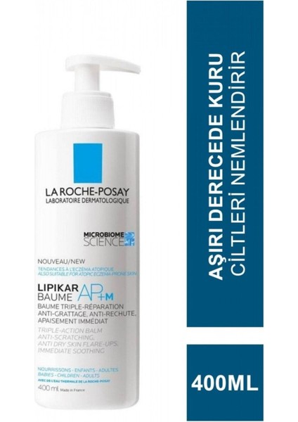 La Roche Posay Lipikar Baume Ap+ M Nemlendirici Balsam 400 ml- Kuru/Atopiye Eğilimli Ciltler İçin