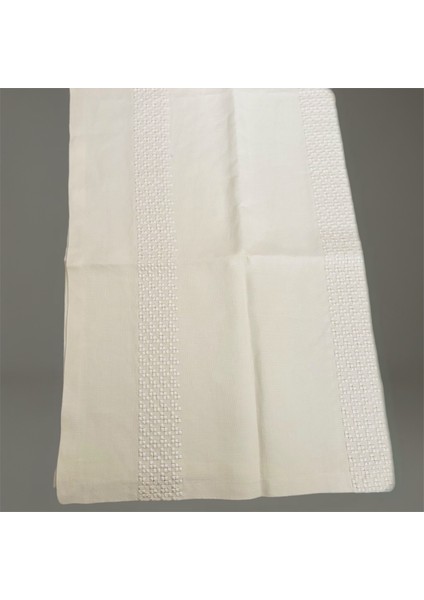 Beyaz Keten Handmade 120X50 Runner