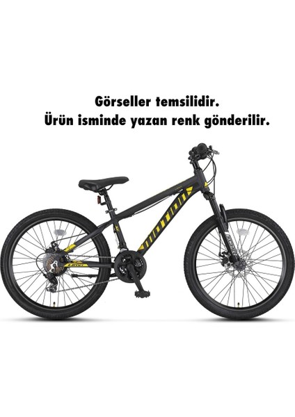 2478 Motıon 2d Disk Fren Erkek Bisikleti 24 Jant 21 Vites Black-Yellow