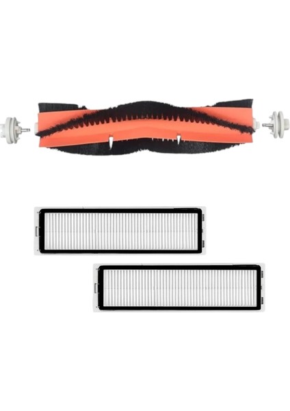 Dreame D9 Robot Süpürge Uyumlu 3'lü Ana Fırça - Hepa Filtre Yedek Parça Seti
