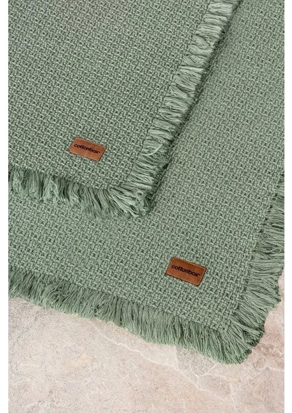 Bath Rug Set Yeşil 2'li 75X125 60X90