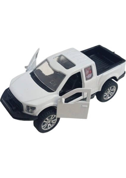 Çek Bırak Metal Arazi Aracı 13 cm - Beyaz