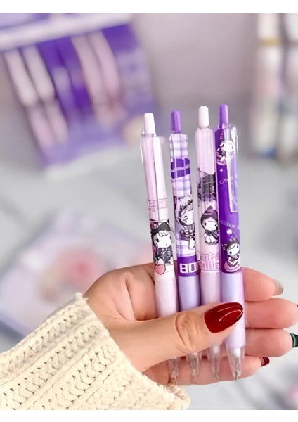 Kuromi Sanrıo 0.7 Uçlu Kalem Seti 4'lü Set