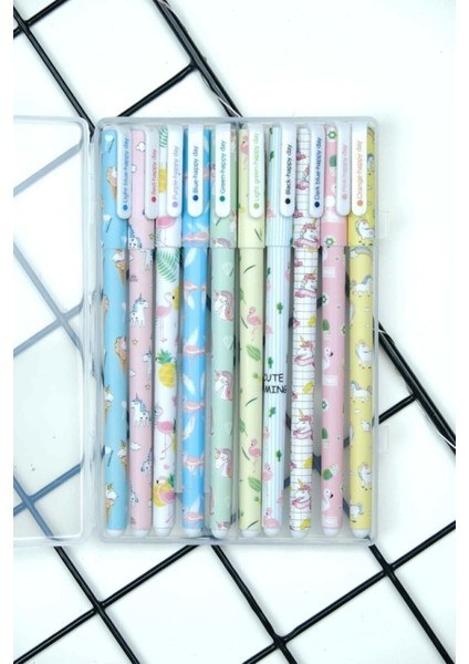 10'lu Unicorn Flamingo Renkli Jel Kalem Seti indirimleri