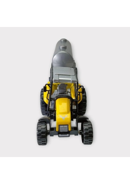 Çek Bırak Römorklu Traktör 25CM - Sarı Su Tanklı