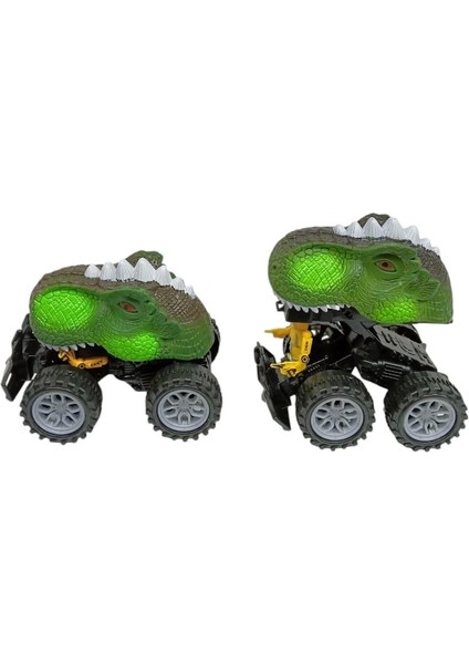 Sürtmeli Dinazor Robota Dönüşen Araba 14 cm - Yeşil