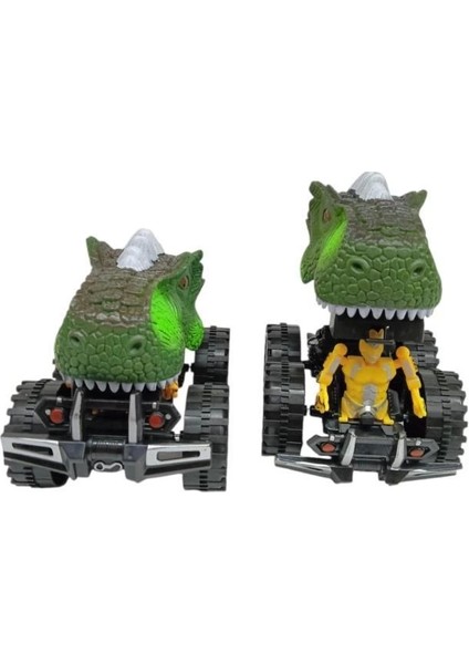 Sürtmeli Dinazor Robota Dönüşen Araba 14 cm - Yeşil