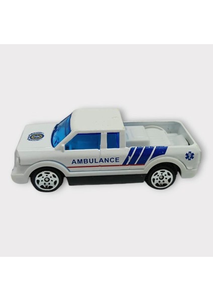 Küçük Metal Sağlık Hizmetleri Araçları 7 cm - Pick-Up