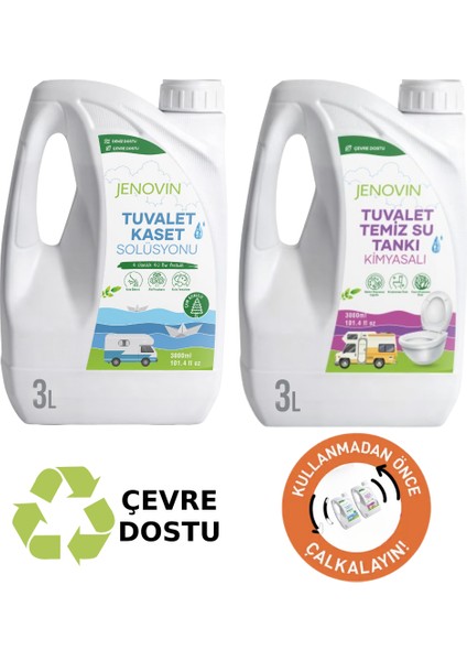 Sifon Temizliği Karavan & Tekne Tuvalet Wc Atık Kimyasalları Çam Kokulu 3L | Katı Atık Parçalama