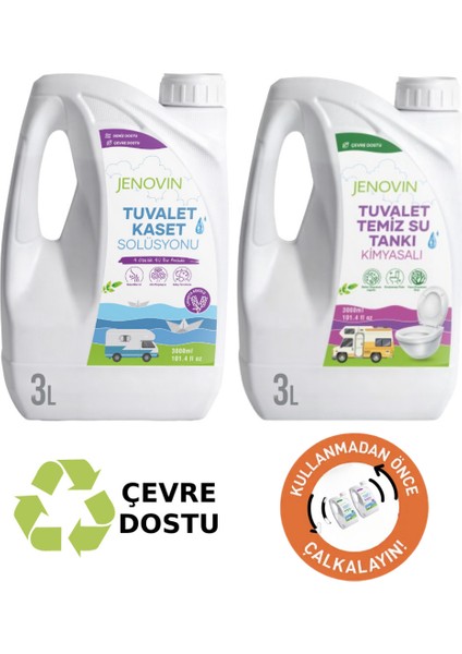 Sifon Temizliği Karavan & Tekne Tuvalet Wc Atık Kimyasalları Lavanta Kokulu 3L | Katı Atık Parçalama