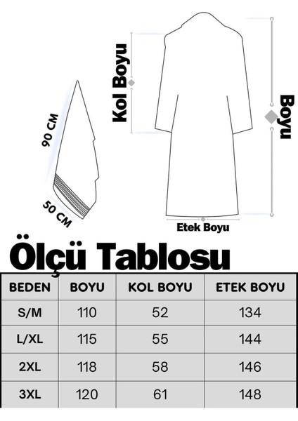 Pamuk Nakışlı Havlulu Bornoz 2li Set