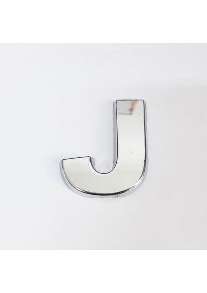 J Harfi 3,75 cm Krom Yapışkanlı