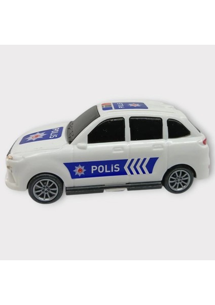Çek Bırak Togg Polis Arabası -Beyaz Hatchback