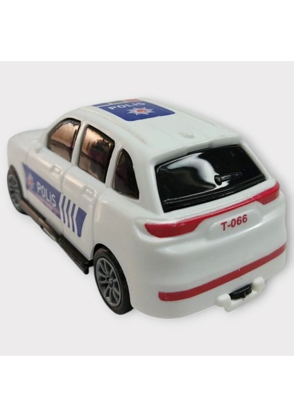 Çek Bırak Togg Polis Arabası -Beyaz Hatchback