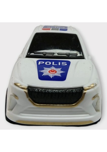 Çek Bırak Togg Polis Arabası -Beyaz Hatchback