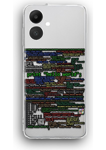 Samsung Galaxy A06 Uyumlu Baskılı Şeffaf Kılıf Kapak "kodlama Programming Cs"