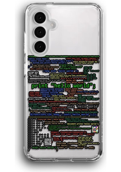 Samsung Galaxy A16 Uyumlu Baskılı Şeffaf Kılıf Kapak "kodlama Programming Cs"