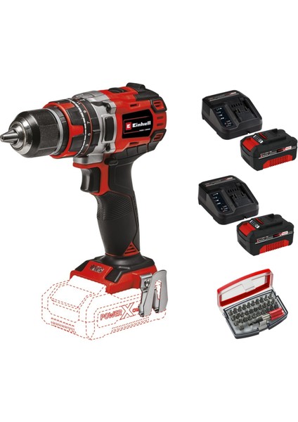 Tp-Cd 18/50 Li-I Bl Solo Akülü Vidalama Seti + 2 x 4 Ah Starter Kit + Kwb 32 Parça Bits Uç