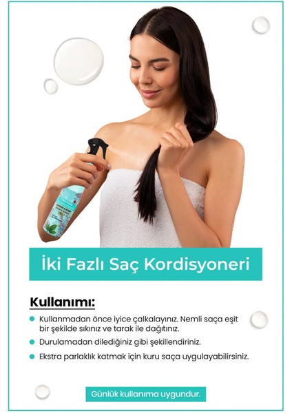 Çift Fazlı Kinoa & Kenevir Kondisyoner Fön Suyu 400 ml