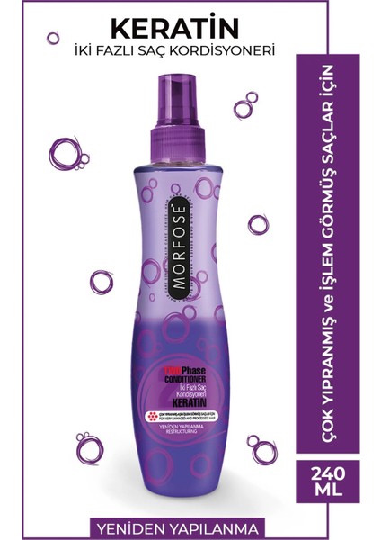 Keratin Çift Fazlı Kondisyoner Fön Suyu 240 ml