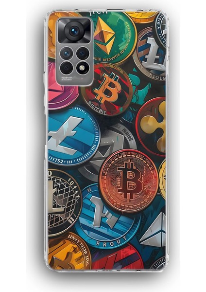 Xiaomi Redmi Note 12 Pro Uyumlu Baskılı Şeffaf Kılıf Kapak "kripto Kolaj Trader"
